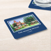 ザマナーハウスヨークイングランドカントリーガーデン スクエアペーパーコースター (アングル)
