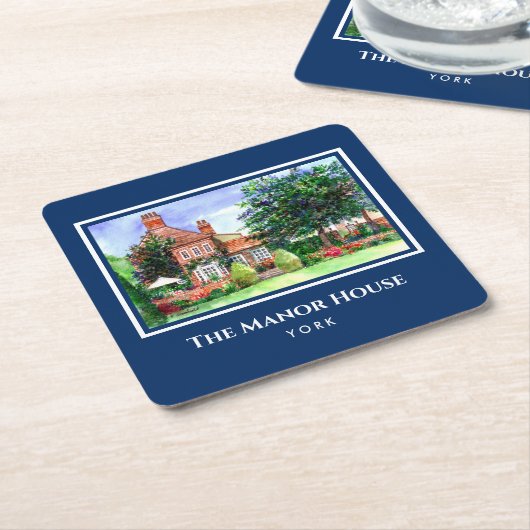 ザマナーハウスヨークイングランドカントリーガーデン スクエアペーパーコースター (アングル)