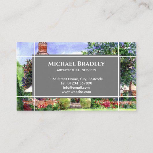 ザマナーハウスヨークウォーターカラーアーキテクチュア 名刺 (裏面)