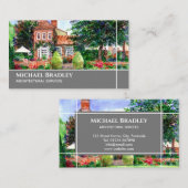 ザマナーハウスヨークウォーターカラーアーキテクチュア 名刺 (正面/裏面)