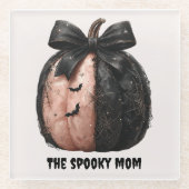 ザママハ不気味ロウィーンカボチャ ガラスコースター (正面)