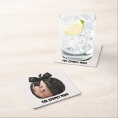 ザママハ不気味ロウィーンカボチャ スクエアペーパーコースター (インサイチュ)