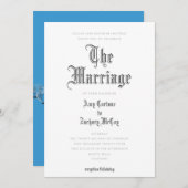 ザマリッジブラックレター結婚式招待状 招待状 (正面/裏面)