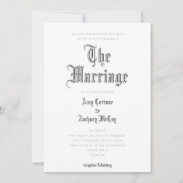 ザマリッジブラックレター結婚式招待状 招待状