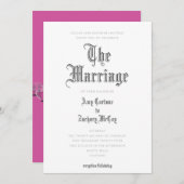 ザマリッジブラックレター結婚式招待状 招待状 (正面/裏面)