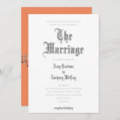 ザマリッジブラックレター結婚式招待状 招待状 (正面/裏面)