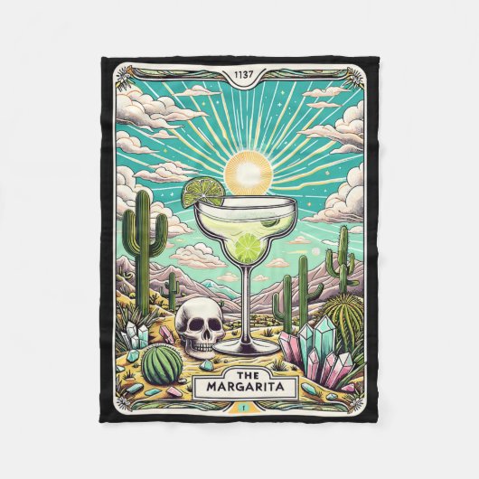 ザマルガリータタロットカードチンコデマヨパーティーマーガ フリースブランケット (正面)