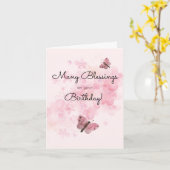 ザマルチ恵みバタフライ誕生日 カード (黄色い花)