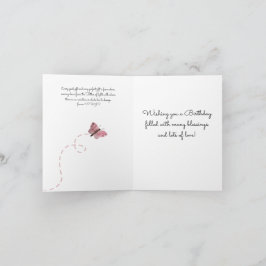 ザマルチ恵みバタフライ誕生日 カード