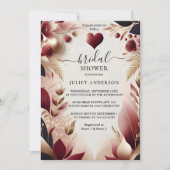 ザマルーン伝統的秋ブルゴーニュブライダルシャワー 招待状 (正面)