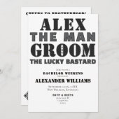 ザマンザグルームザラッキーバスタードバチュラーパーティ 招待状 (正面/裏面)