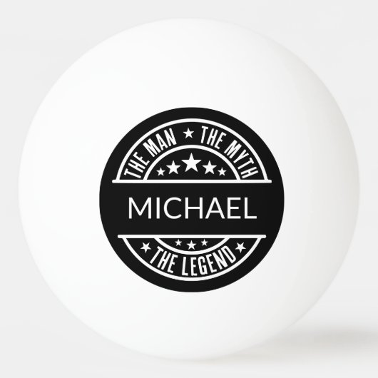 ザマンザ神話ザレジェンドおもしろい名前をカスタムする 卓球ボール (正面)