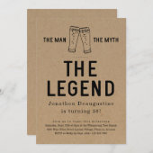 ザマンザ神話ザレジェンドおもしろい誕生日 招待状 (正面/裏面)