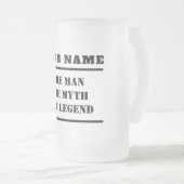 ザマンザ神話ザレジェンドカスタム文字 フロストグラスビールジョッキ (正面右)