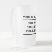 ザマンザ神話ザレジェンドカスタム文字 フロストグラスビールジョッキ (正面左)