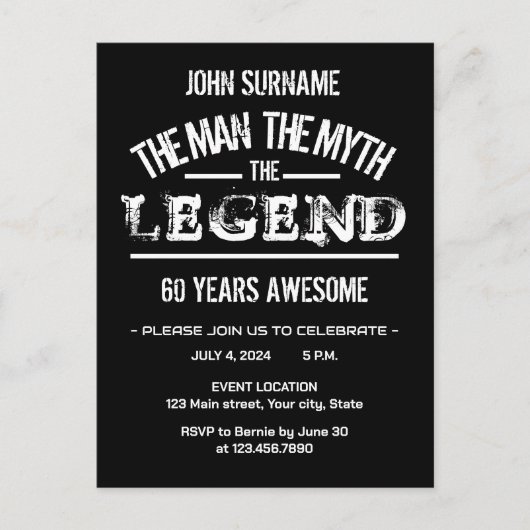 ザマンザ神話ザレジェンド素晴らし誕生日 ポストカード (正面)