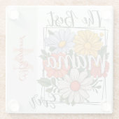 ザマ最高のマエバーフローラプリント ガラスコースター (裏面)