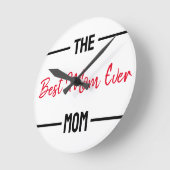 ザマ最高のマーお母さカスタムんパーソナライズされた母 ラウンド壁時計 (傾斜)