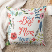 ザマ最高のマー文字モダン植物葉 クッション (ブランケット)