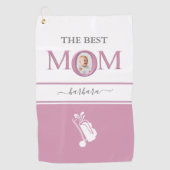 ザマ最高のマ写真ピスタイリッシュックラベンダーレタリング ゴルフタオル (正面)