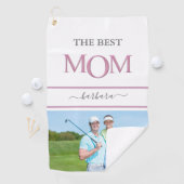 ザマ最高のマ写真ピスタイリッシュックラベンダーレタリング ゴルフタオル (インサイチュ)