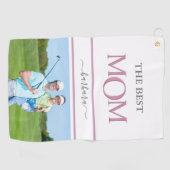 ザマ最高のマ写真ピスタイリッシュックラベンダーレタリング ゴルフタオル (横)