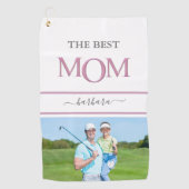 ザマ最高のマ写真ピスタイリッシュックラベンダーレタリング ゴルフタオル (正面)