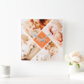 ザマ最高のマ·エバーカスタム·モダン写真 スクエア壁時計 (ホーム)