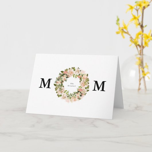 ザマ素晴らしマバラエレガントロマンスマザーデイ カード (黄色い花)