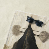 ザミスティマウンテンブラック&金ゴールド ビーチタオル (インサイチュ)