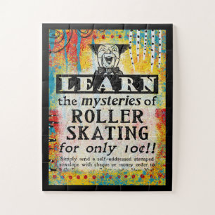 ザミステリーオブローラースケートで滑る-おもしろいビンテージアド ジグソーパズル