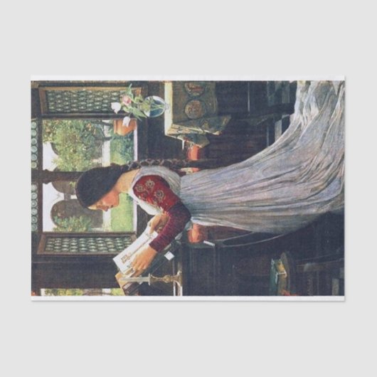 ザミッサル, John William Waterhouse Decopage著 薄葉紙 (正面)