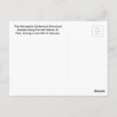 ザミネソタ100周年のショーボート ポストカード (裏面)