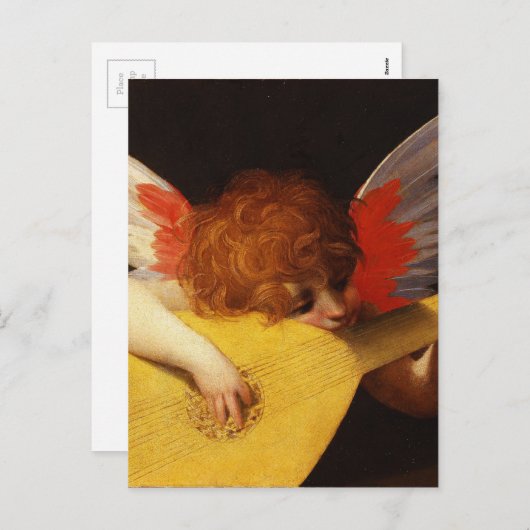 ザミュージカルエンジェル – ヴィンテージクリスマス シーズンポストカード (正面/裏面)