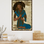 ザミュージシャンエジプトフォークアート ポスター (キッチン)