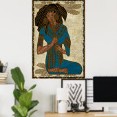 ザミュージシャンエジプトフォークアート ポスター (ホームオフィス)