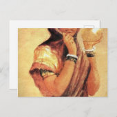 ザミルクメイド1904年Raja Ravi Varma ポストカード (正面/裏面)