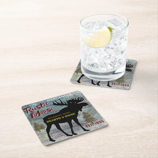 ザムース素朴ヴィンテージマーカンティ広告ーズ スクエアペーパーコースター (インサイチュ)