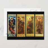 ザムーンアンドザスターズヴィンテージミュシャ葉書 ポストカード (正面/裏面)