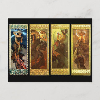 ザムーンアンドザスターズヴィンテージミュシャ葉書 ポストカード