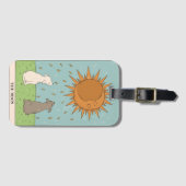 ザムーンタロットカーモダンド専攻のアルカナ ラゲッジタグ (正面横)