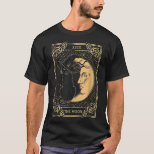 ザムーンタロットXVIIインスパイアブラックキャットウィッチハットH Tシャツ