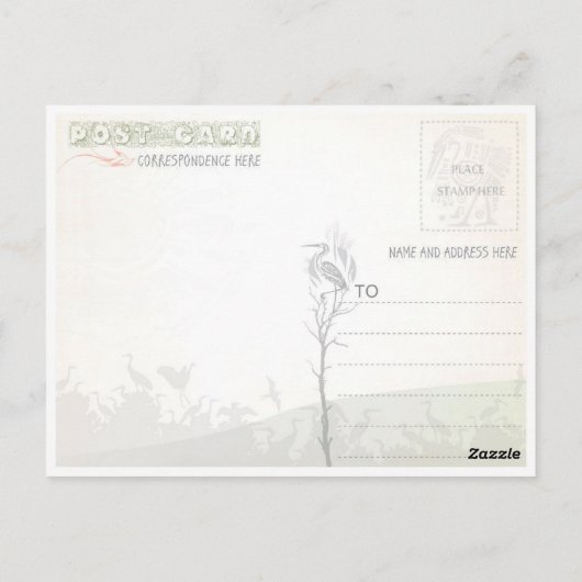 ザムーンポス飛んでいるトカードにザククジラ ポストカード (裏面)