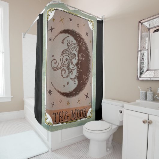 ザムーンヴィンテージタロットカードシアルアート シャワーカーテン (インサイチュ)
