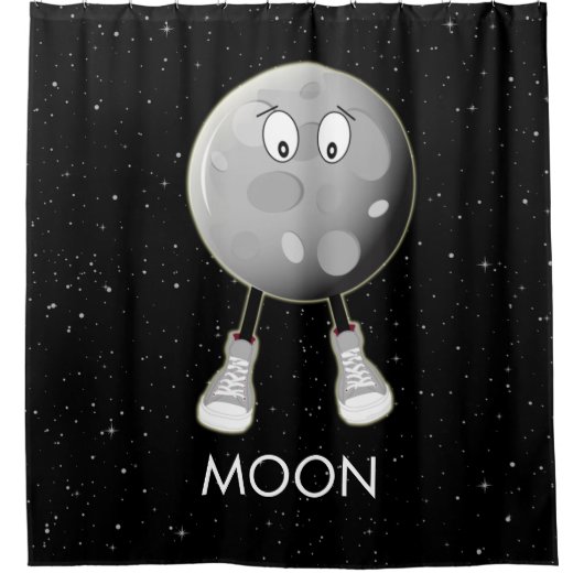 ザムーン&スターズイン宇宙 シャワーカーテン (正面)