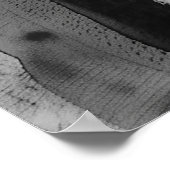 ザメイジブラック&ホワイト抽象芸術ウィッチーポートレート ポスター (角)