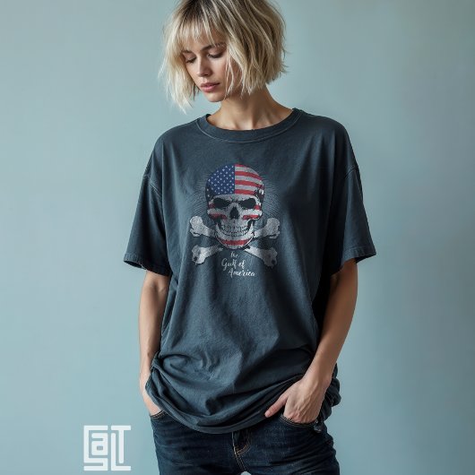 ザメクラシックリカ湾スカルとクロスボーンP Tシャツ