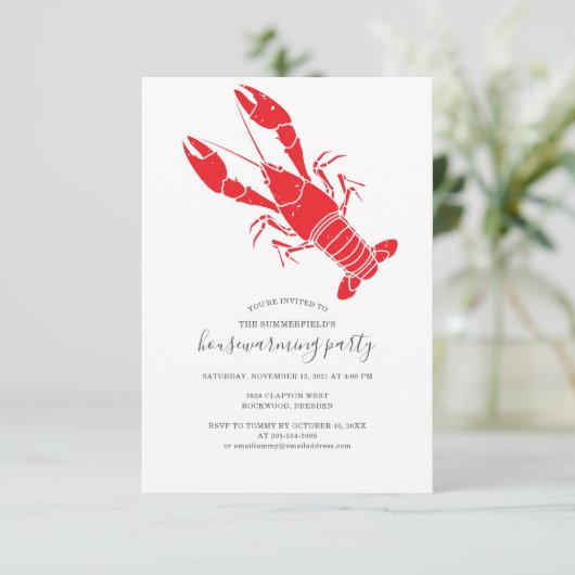 ザメモダンガラ引っ越し祝いパーティーパーティー 招待状 (スタンド正面)