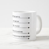 ザメラニーマグジャンボブラックとホワイト ジャンボコーヒーマグカップ (正面右)