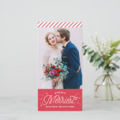 ザメリーホリデータイポグラフィ写真クリスマス シーズンカード (スタンド正面)